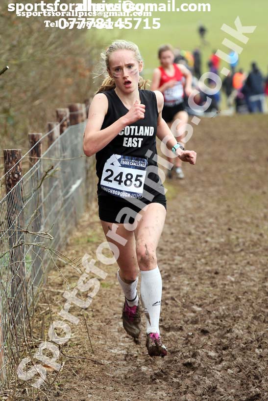 Womens under-20s, 2020 British Athletics Inter Counties Cross Country Champs., Prestwold Hall, Loughborough. Photo: David T. Hewitson/Sports for All Pics